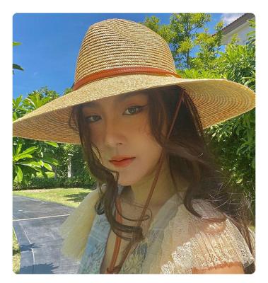 China Eco-friendly Style Jazz Sun Protection Beach Summer Lace Up Straw Hat for sale