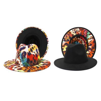 China Eco-Friendly Autumn Fall Panama Two Tone Tie Dye Felt Fedora Hats Women Wholesale 2021 for sale