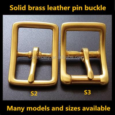 China Wholesale Solid Brass Pin Buckle Custom Leather Buckles For Belt Accessories for sale