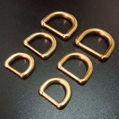 China Metal Handbag Brass Hardware Solid Brass D Clip for sale