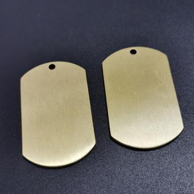 China Shield Shape Dog Tag Durable Solid Brass Blank Pet ID Tag. for sale