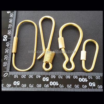 China Metal Durable Fancy Brass Keychain With Screw Lock for sale