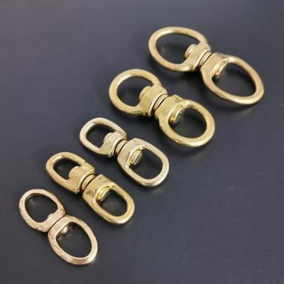 China Solid Brass Pet Swivel Rings Double End Eye To Eye Hooks for sale