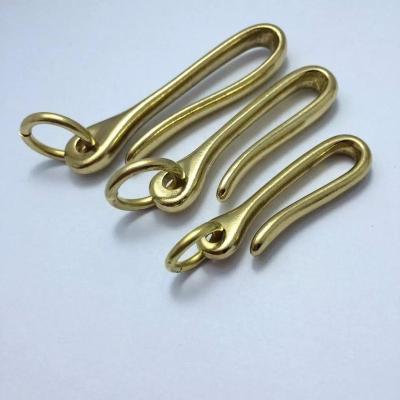 China Solid Brass Metal U Hook Key Chain U Hook Belt U Hook And Ring for sale