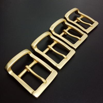 China Durable.attractive Solid Brass 40mm Bar Center Buckle for sale