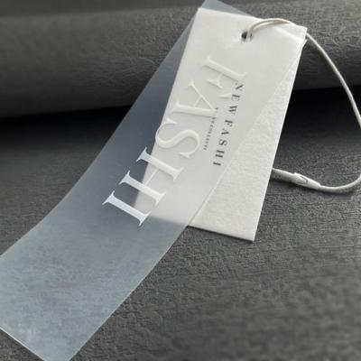 China Custom Logo Cotton Swing Tags Clothing Hang Tag White Matte For Debossed Jeans Size for sale