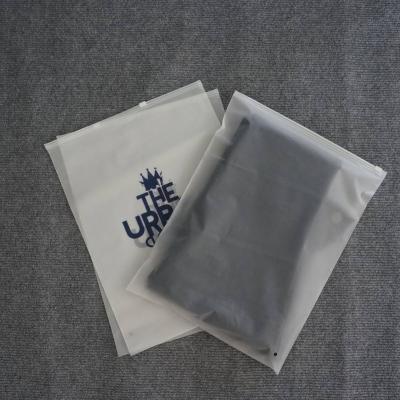 China Custom Matte Frosted Printed Garment Zip Packaging Bags apparel T Shirt pvc Ziplock bag for sale