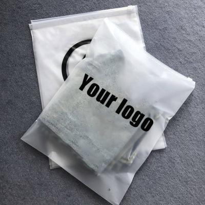 China PEVA Plastic Custom Packaging Zip Bags Frosted Clear Laminated For Garment for sale