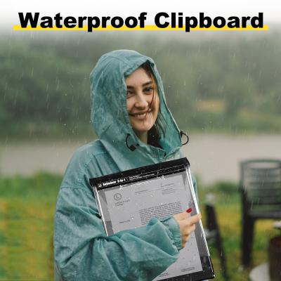 China PVC Plastic Black Outdoor Waterproof Clipboard Wear Resistant for sale