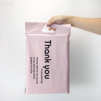 China Pink Purple Eco Plastic Postage Poly Mailing Bags Waterproof With Handle for sale