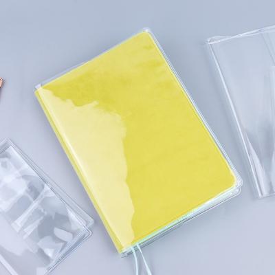 China PVC Transparent Protective Sleeve For A6 A5 Notebook Journals Planner Book Diary Cover for sale