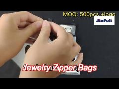 customized pvc plastic jewelry pouch bags transparent with zipper