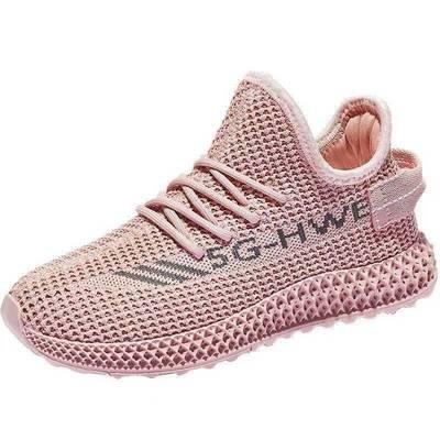 China CUSHIONING Women Summer Casual Shoes Stretch All Kinds Of Sports Shoes To Fly Air Mesh Fabric Woven Shoes for sale