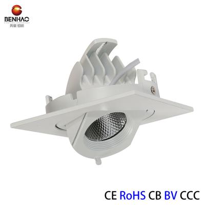 China Embeded 7W 12W 2*7W 2*12W COB 7 watt gimbal led downlight recessed 7w adjustable gimbal downlight for sale