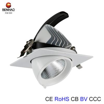 China Embeded 7W 12W 18W 35W 50W COB Spot Led Ceiling Light Tilt Gimbal Recessed Ceiling Light for sale