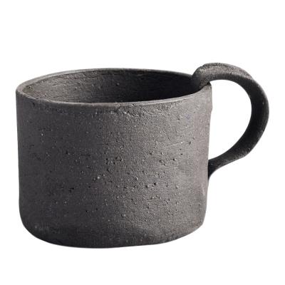 China 220ml Viable High Temperature 7.5oz Pottery Mug Box Pack Coffee Mug Retro Raw Personal Clay Handcrafted Mug for sale