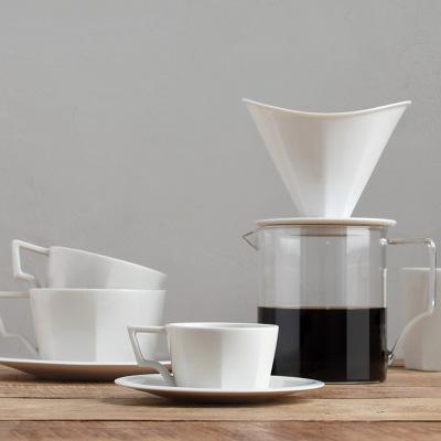 China Latte Cappuccino Coffee Cup Viable Creative Geometric Ceramic Coffee Filter for sale