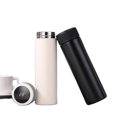 China PORTABLE Temperature Display Vacuum Flask 450ml 316 Stainless Steel Led Smart Water Bottle 15oz Double Wall Insulated Cup for sale