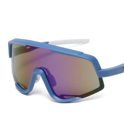 China New Sports Sunglasses Spot Fashion Sports Mirror Personality United Frame Big Colorful Outdoor Windshield Film Glass Frame Men's Sun Glasses for sale