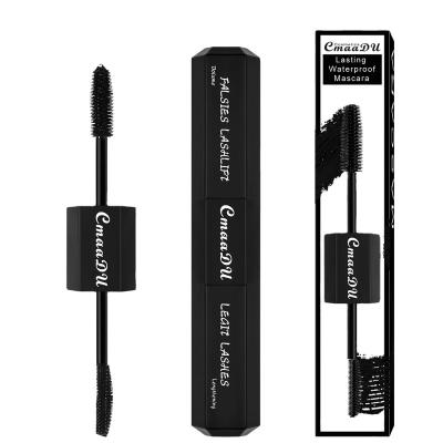 China Wholesale Custom Natural Smudge Double Ended Maskara Private Label Glitter Fiber Mascara Vegan Color Makeup Mascara Water Resistant Wands for sale