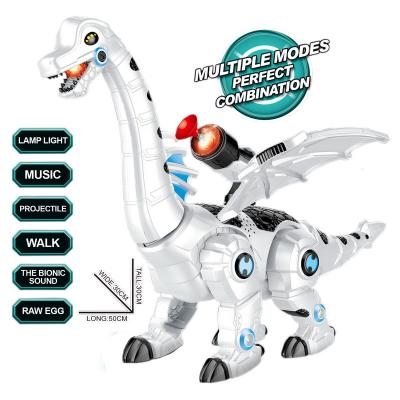 China Multifunctional Plastic School Music Shooting Rotation Setups Egg Walking Dragon Toys Electric Dinosaur Mechanical Robot With Light For Kid for sale