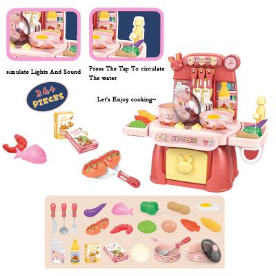 China Funny Educational Toy 2020 Hot Sale Girl Play House Cooking Mini Plastic Play Kitchen Toy Set for sale