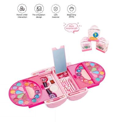 China Makeup Toys 2021Hot-selling Kids Modern Suitcase Make Up Toy Set Washable Pretend Makeup Toy for Girls Gift for sale