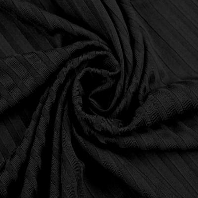 China Polyester Spandex Siro Plain Dyed Rib Knitted Anti-Static Fabrics for sale