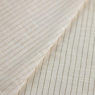 China Anti-Static Good Quality Bamboo Rayon Spandex Knitted Rib Fabric Viscous Elastane Rib Knit for sale