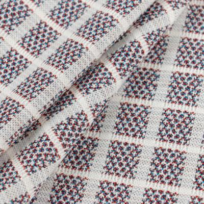 China Anti-static Lurex jacquard tweed fabric polyester acrylic knit fabric hacci sweater fabric for sale