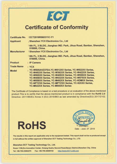 RoHS - Shenzhen YCX Electronics Co., Ltd.