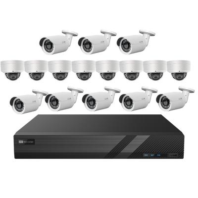 China Cheap NIGHT VISION 16 channel 5MP IP POE kits 8PCS bullet camera+8PCS dome camera+1PC 16CH NVR dome camera+8PCS human detection for sale