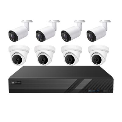 China NIGHT VISION dealer's best choice! 8 Channel 5MP IP Camera Kits 4PCS IR night vision camera+4pcs Colorvu color night vision for sale