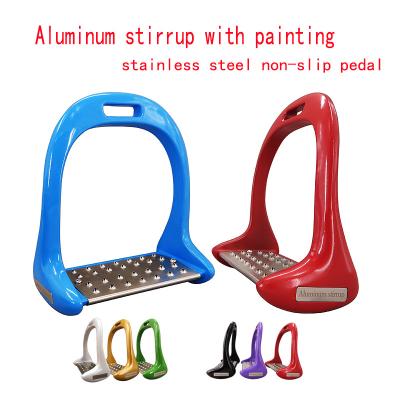 China Aluminum horse stirrup with painting. With stainless steel pedal. Size: 4 3/4