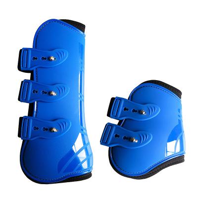 China PU shell with neoprene lining horse tendon boot, horse cannonball boots, jumping horse pad boot, PU shell with neoprene lining.4 pieces per set. for sale