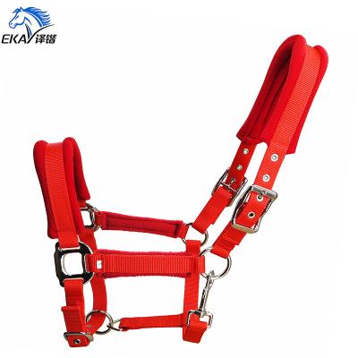 China 25MM pp wide strap horse halter. Metal fittings.with nickel plated fleece cushion,with eyelet.LT2010 LT2010 for sale