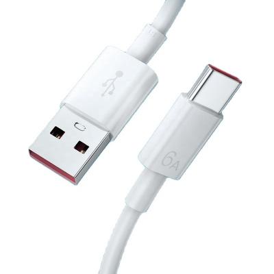 China Mobile Phone Types 6A 66W Super Fast Charging Type-C USB Data Cable For XIAOMI HUAWEI Mate 40 Multi Charger USB C Cable Wire for sale