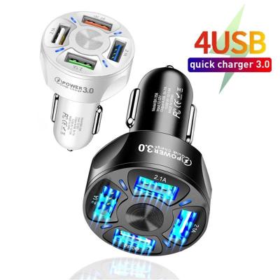 China Tablet Mobile Phone New QC3.0 35W Model MP3 GPS Mobile Phone Fast Car Charger 4 USB Port For iPhone Samsung Tablet USB Charger Fast Charging for sale