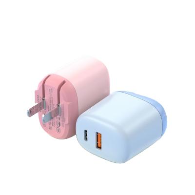 China New Arrival Type-C MP3 GPS Mobile Phone Tablet PC PD QC 3.0 20W Portable Mobile Phone Charger Travel Adapter PD Left Wall Charger For Xiaomi Tablet iPhone 12 for sale