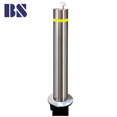 China Semi Automatic Manual Rising Bollard Bollard Stainless Steel Semi Automatic Bollard for sale