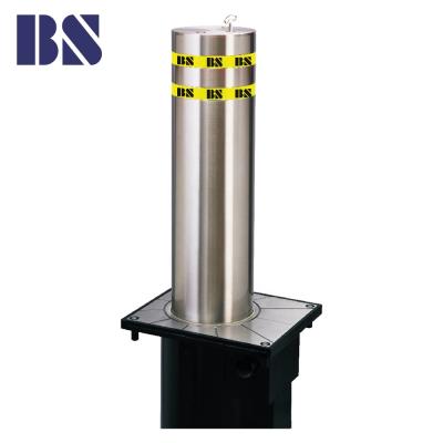 China Semi Automatic Manual Rising Bollard Stainless Steel Semi Automatic Bollard Steel Bollard for sale