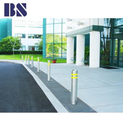 China Low Security Bollard Barrier Stainless Steel Bollard Pavement Security Street Bollard For Traffic Control for sale