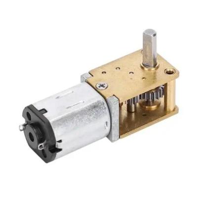 China 6V - 12V Brush DC Gear Motor Horizontal Worm Short Shaft DC Micro Metal Gear Motor for sale