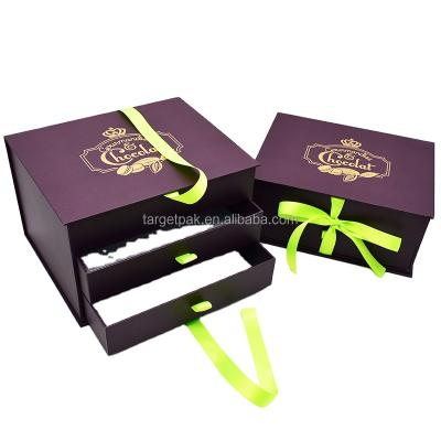 China Recycled Materials Like Customized Multi Drawers Chocolate Slide Box 2 Layers Salted Dates Dried Fruits And Nuts Gift Packaging Paper Box for sale