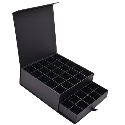 China Luxury Recycled Materials Chocolate Packaging Sliding Paper Box Wholesale 2 Layers Book Shape Drawer Chocolate Gift Box Magnetic Slots for sale