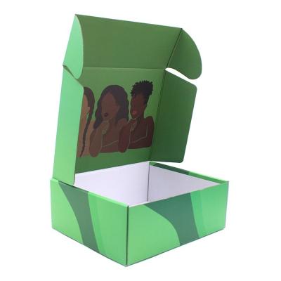 China Recyclable Custom Printed Shipping Mailer Tab Locking Literature Mailer Box White Groove E-Commerce Packaging Box Corrugated Cardboard for sale