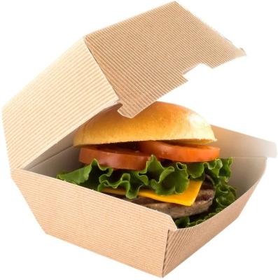 China Handmade TPak Customized Cheap Corrugated Hamburger Box Pink Lego Burger Fries Box for sale