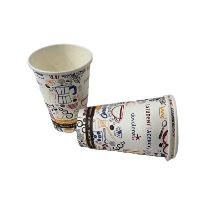 China China 4oz 6oz 8oz 12oz 12oz 16oz Disposable Custom Printing Cups Prices Disposable Single Wall Paper White Paper Cup With Lid for sale