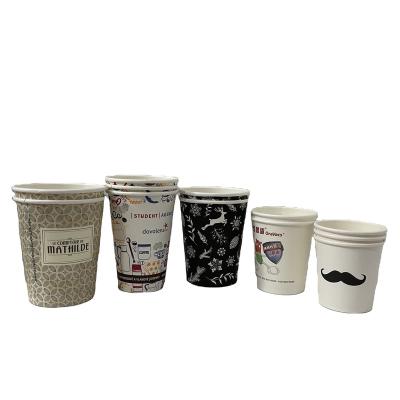 China Custom Price Recycled Printing Materials Printing 8oz Disposable Single Wall Paper Cup With Lid Ice Cream Coffee Paper Cups Lids In Turkey for sale