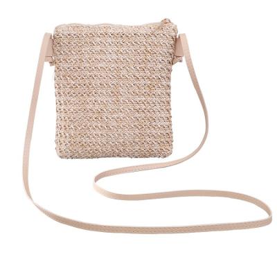 China Bohemian Wholesale New Arrivals Cross Shoulder Bags Patches Bag Cosmetic Women's Summer Style Cross - Mini Body Straw Beach Bags For Phone for sale